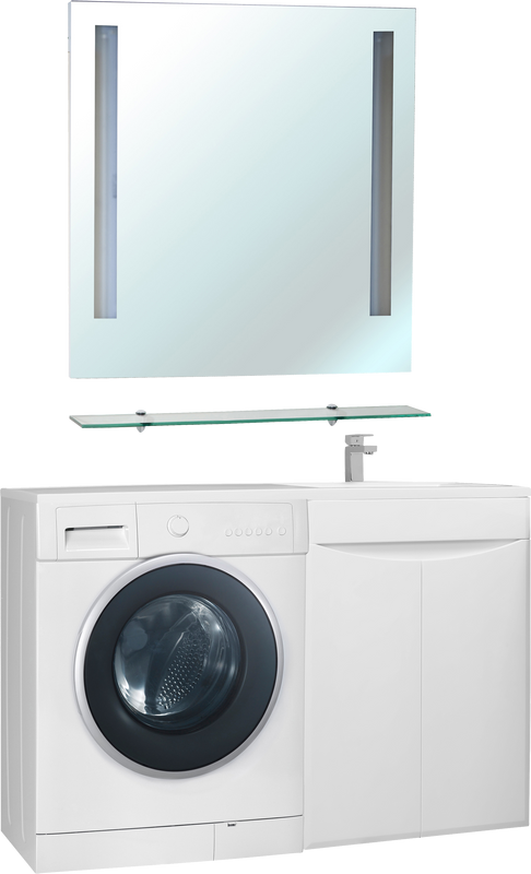 Мебель для ванной комнаты Bellezza Олиссия 120 белая, под стиральную машину R