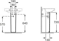 Раковина Roca Debba 50x42 с пьедесталом