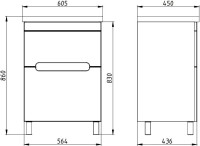 Мебель для ванной комнаты ASB-Mebel Вита 60 белый, дуб золотой