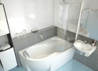 Акриловая ванна Ravak Rosa 95 R 160x95 см, угловая, правая, пристенная, белая, асимметричная, на ножках