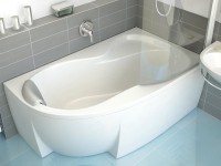 Акриловая ванна Ravak Rosa 95 R 160x95 см, угловая, правая, пристенная, белая, асимметричная, на ножках
