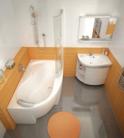 Акриловая ванна Ravak Rosa 95 R 160x95 см, угловая, правая, пристенная, белая, асимметричная, на ножках