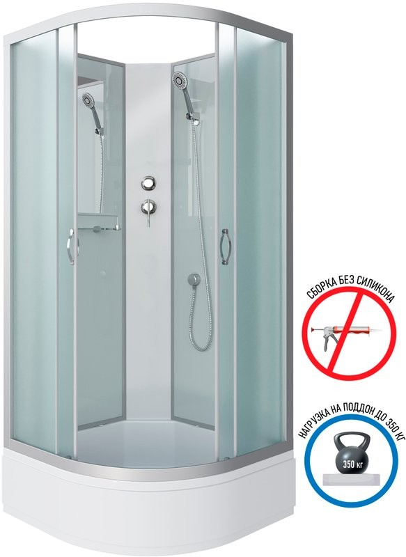 Душевая кабина Niagara Classic NG-3302-14BK 100х100 см, без крыши