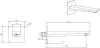 Излив AQUATEK Вега AQ1041CR для ванны, хром