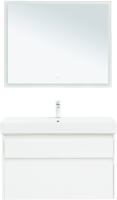 Мебель для ванной комнаты Aquanet Nova Lite 100 белая глянцевая, 2 ящика