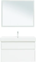 Мебель для ванной комнаты Aquanet Nova Lite 100 белая глянцевая, 2 ящика