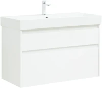 Мебель для ванной комнаты Aquanet Nova Lite 100 белая глянцевая, 2 ящика