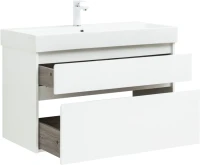 Мебель для ванной комнаты Aquanet Nova Lite 100 белая глянцевая, 2 ящика