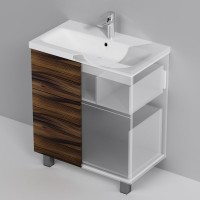 Тумба с раковиной AM.PM Gem 75 напольная, орех