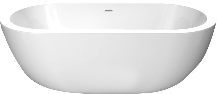 Акриловая ванна BelBagno BB13-1800 180x85 см, отдельностоящая, белая, овальная