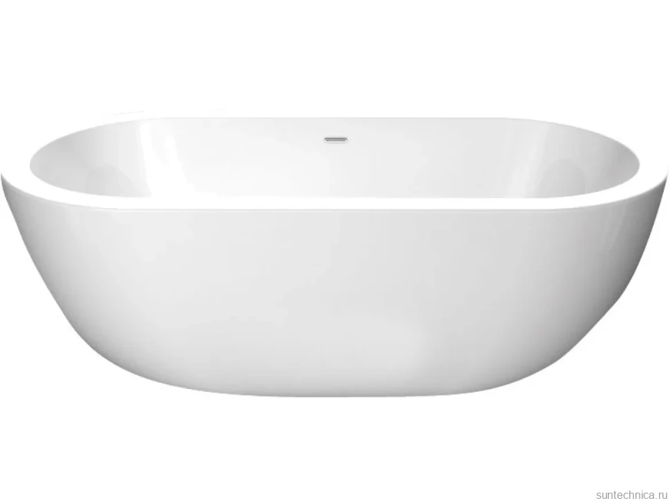 Акриловая ванна BelBagno BB13-1800 180x85 см, отдельностоящая, белая, овальная