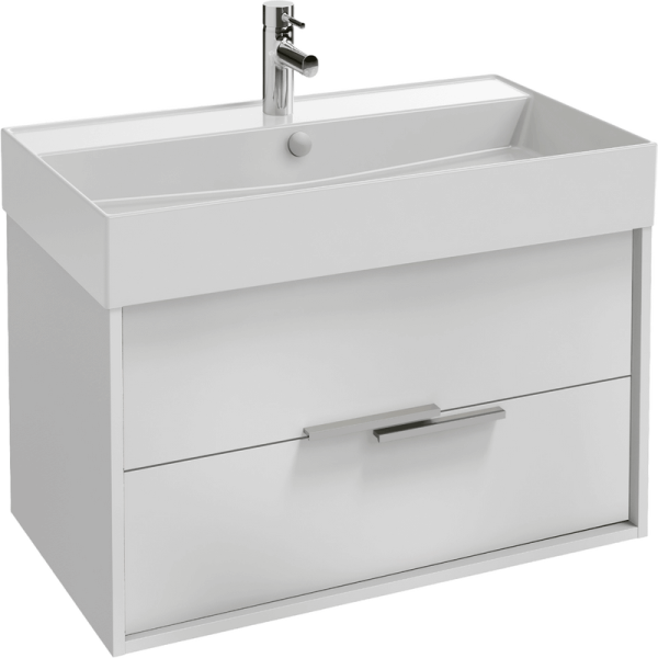 Тумба с раковиной Jacob Delafon Vivienne 80 белая блестящая, раковина белая