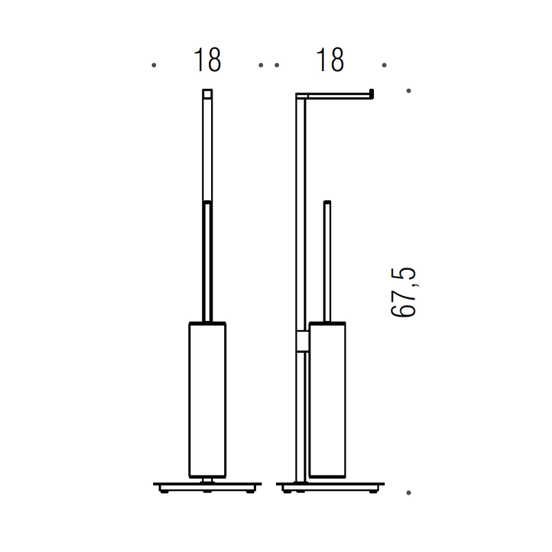 Стойка Colombo Design MiniQ B5018.CR-RNE хром