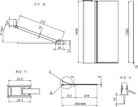 Шторка на ванну AM.PM Gem W90BS-D3W5-140CT