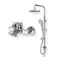 Душевой комплект Смеситель AM.PM X-Joy F85A10000 + Стойка Like F0780064