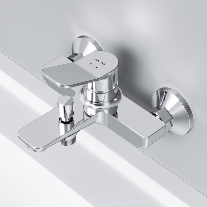 Душевой комплект Смеситель AM.PM X-Joy F85A10000 + Стойка Like F0780064