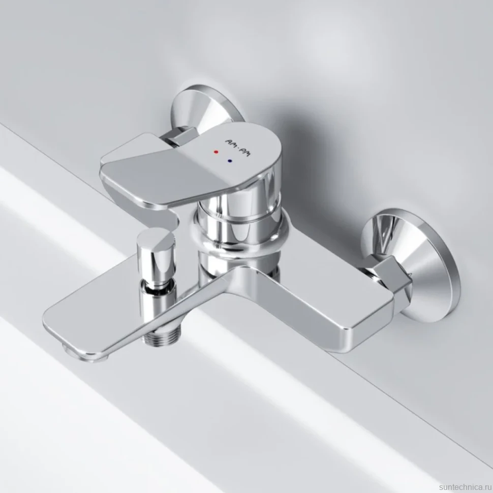 Душевой комплект Смеситель AM.PM X-Joy F85A10000 + Стойка Like F0780064