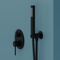 Душевой комплект Sancos Select SC3003MB черный матовый, С ВНУТРЕННЕЙ ЧАСТЬЮ