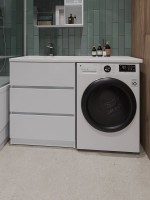 Тумба под раковину Orange Sistema 70 L белый глянец, под стиральную машину