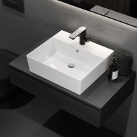 Накладная раковина Berges Ego 50x45, глянцевая белая