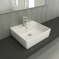 Накладная раковина Berges Ego 50x45, глянцевая белая