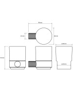 Стакан для ванной Bemeta Auria 171110010 настенный, золото, стеклянный