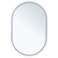 Шкаф с зеркалом в ванную с подсветкой Aquanet Монте 60 белый, с LED подсветкой