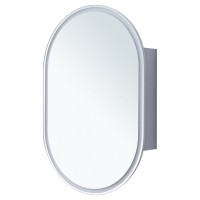 Шкаф с зеркалом в ванную с подсветкой Aquanet Монте 60 белый, с LED подсветкой