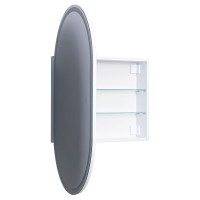 Шкаф с зеркалом в ванную с подсветкой Aquanet Монте 60 белый, с LED подсветкой