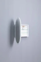 Шкаф с зеркалом в ванную с подсветкой Aquanet Монте 60 белый, с LED подсветкой Шкаф с зеркалом в ванную с подсветкой Aquanet Монте 60 белый, с LED подсветкой