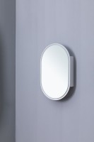 Шкаф с зеркалом в ванную с подсветкой Aquanet Монте 60 белый, с LED подсветкой