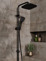 Душевой комплект Смеситель Orange Karl M05-100b + Стойка Aristo OW04b