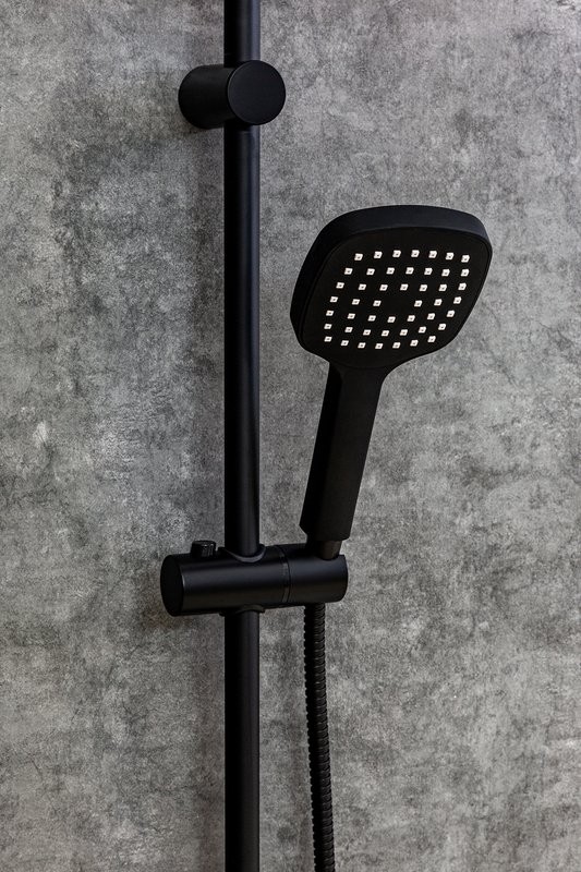 Душевой комплект Смеситель Orange Karl M05-100b + Стойка Aristo OW04b