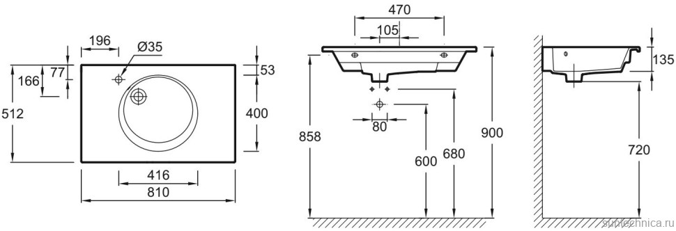 Мебель для ванной комнаты Jacob Delafon Odeon Rive Gauche 80 белый мрамор, 2 ящика, ручки хром