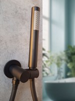 Душевой комплект AltroBagno Unione AltroBagnoUnione040408MB С ВНУТРЕННЕЙ ЧАСТЬЮ, матовый черный