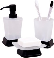 Мыльница Wasserkraft Amper K-5429black стеклянная, черная, белая