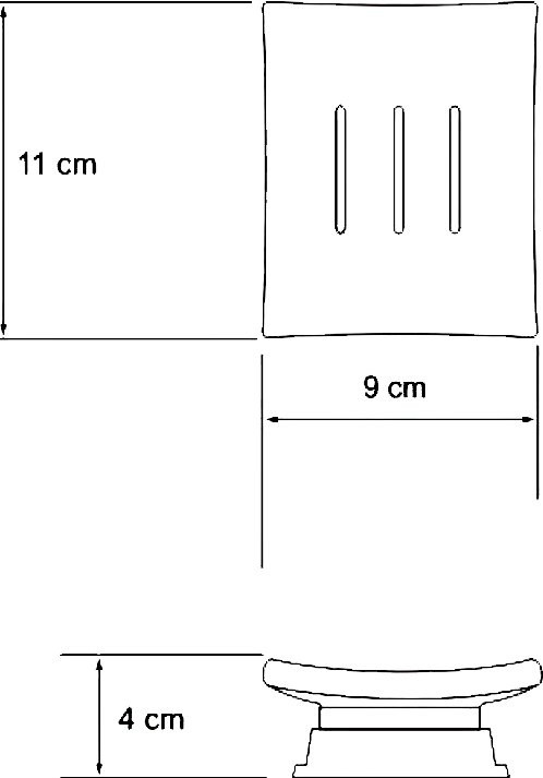 Мыльница Wasserkraft Amper K-5429black стеклянная, черная, белая