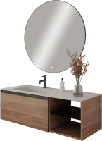 Тумба под раковину без столешницы Armadi Art Quatro 6 120 willow, профиль anthracite