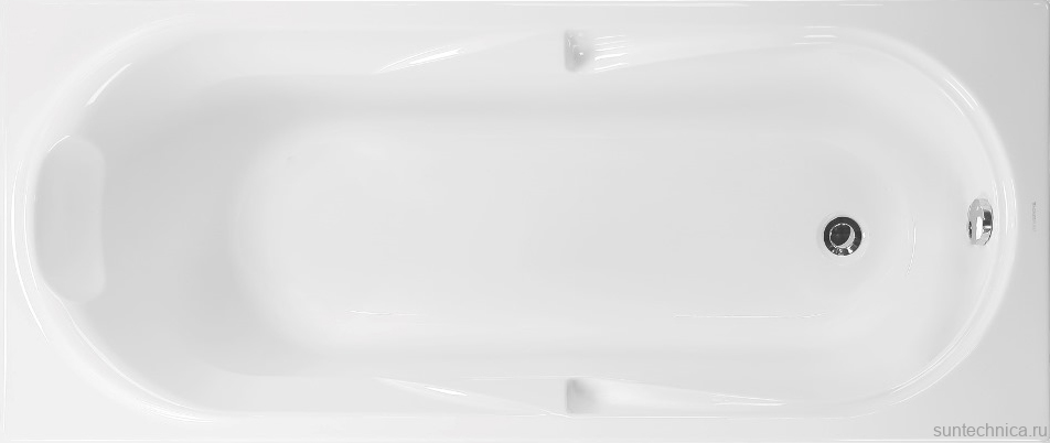 Акриловая ванна Vagnerplast Minerva 170x70 см, пристенная, ультрабелая, с каркасом