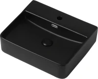 Накладная раковина Abber Rechteck AC2203MB матовая черная Накладная раковина Abber Rechteck AC2203MB матовая черная