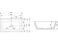 Накладная раковина Abber Rechteck AC2203MB матовая черная Накладная раковина Abber Rechteck AC2203MB матовая черная