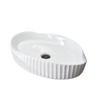 Накладная раковина GID Creativo 888s 60 глянцевая белая, овальная, фаянс