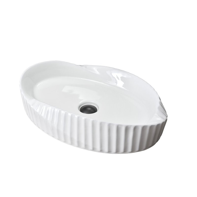 Накладная раковина GID Creativo 888s 60 глянцевая белая, овальная, фаянс