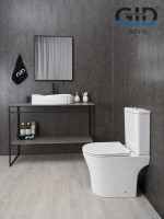 Накладная раковина GID Creativo 888s 60 глянцевая белая, овальная, фаянс