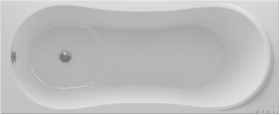 Акриловая ванна AQUATEK Афродита AFR150-0000026 150x70 см, правая, пристенная, белая, с каркасом, с экраном, со сливом-переливом, слив слева