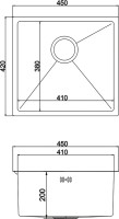 Комплект Мойка Mixline 548565 черный графит + Измельчитель KUCHENSTERN Muhle