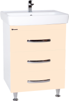Тумба с раковиной Bellezza Рокко 60 напольная, бежевая