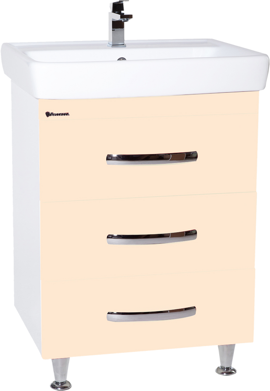 Тумба с раковиной Bellezza Рокко 60 напольная, бежевая