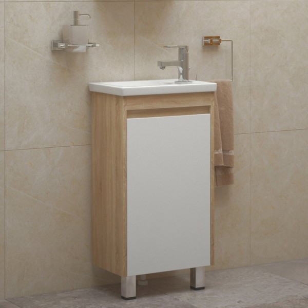Тумба под раковину без столешницы Corozo Остин 45 напольная, сонома