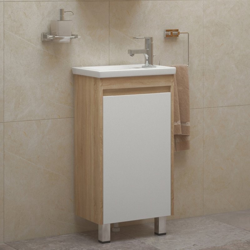 Тумба под раковину без столешницы Corozo Остин 45 напольная, сонома